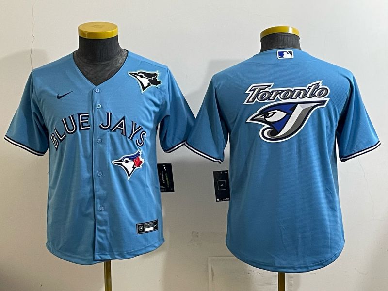 Youth 2025 Nike Toronto Blue Jays Blank Light Blue Game MLB Jersey 02